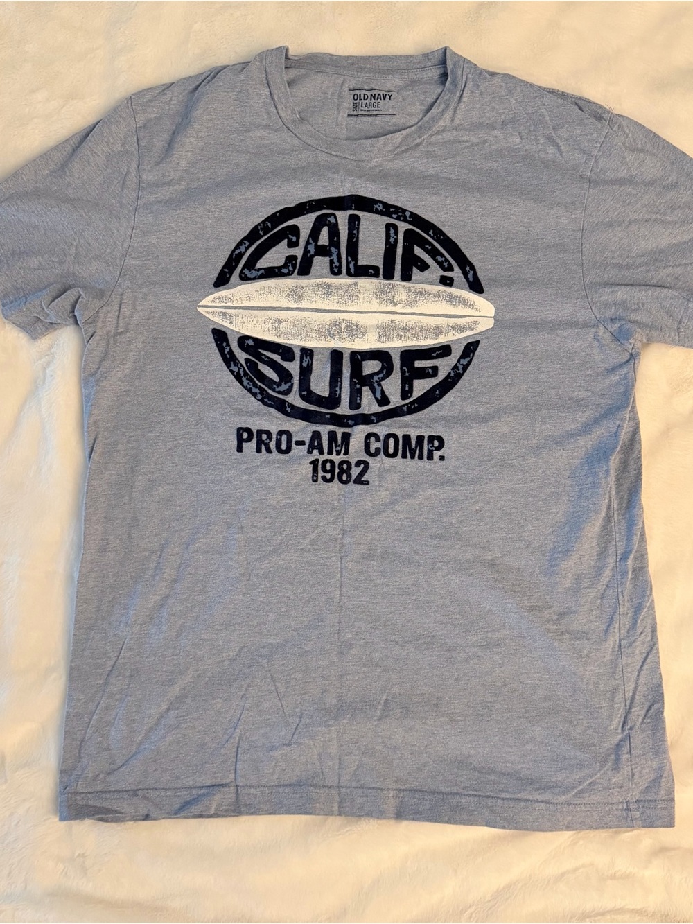 Old Navy Mens Graphic Blue  T shirt  Size Large California Logo